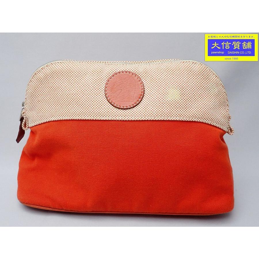 HERMES エルメス ポーチ ボリード 25 サマルカンド テラコッタ 中古B  