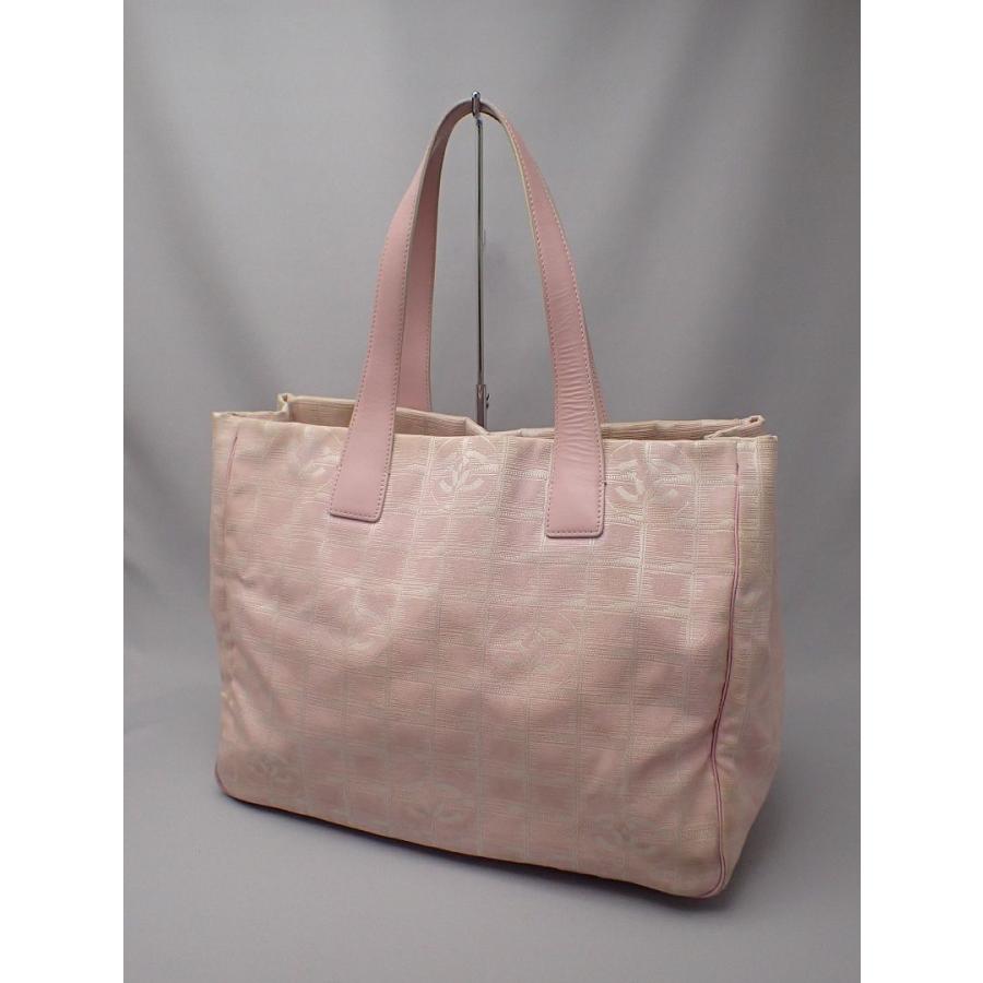 CHANEL（シャネル） ニュートラベルライン トートバッグ MM ピンク