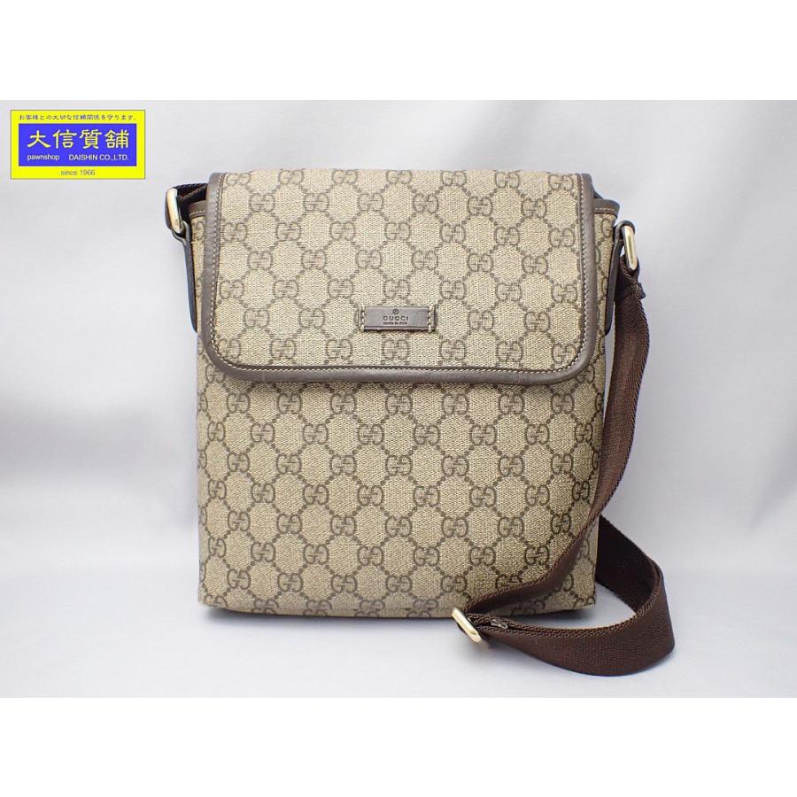 GUCCI グッチ GGスプリーム ショルダーバッグ 223666 ベージュ 中古B 