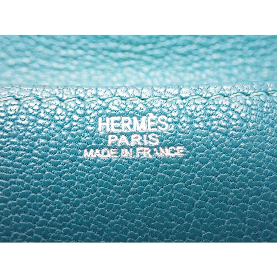せ*.様 HERMES ルヴァンキャトル　ブルージーン　レザー ケース HERMES（エルメス） コインケース ル ヴァン キャトル 仕切り付き
