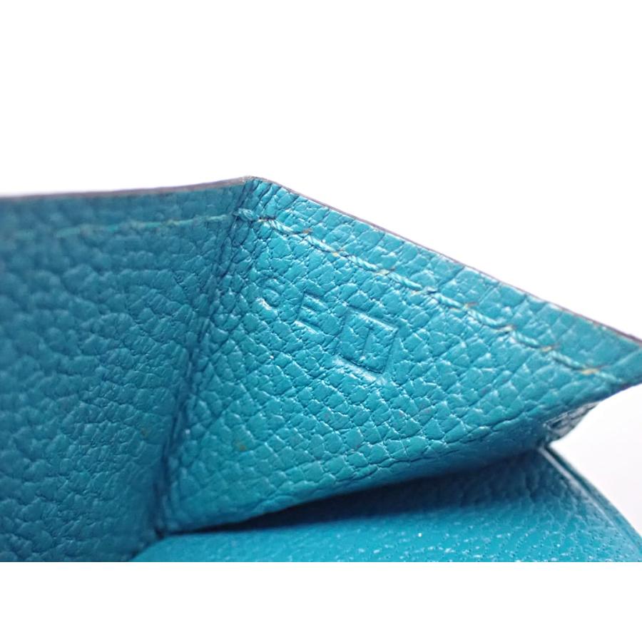 HERMES エルメス コインケース ル ヴァン キャトル 仕切り付き ブルー 