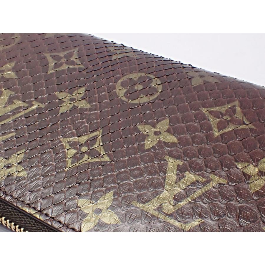 LOUIS VUITTON ルイ ヴィトン モノグラム エキゾチックレザー ジッピーウォレット N80148 長財布 パイソン ダークブラウン 中古S- 【送料無料】 A-8037｜daishin78｜15