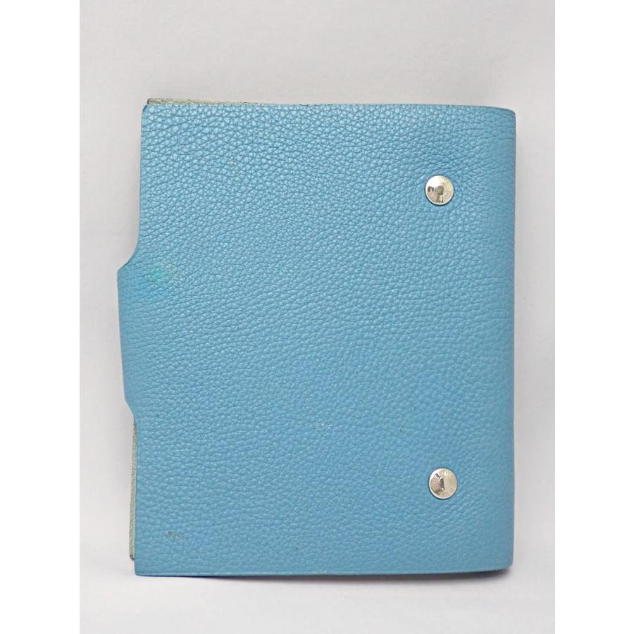 HERMES 手帳　ブルー　ユリス HERMES（エルメス） 手帳カバー ユリスPM ブルージーン 中古B 【送料
