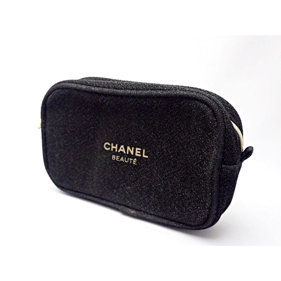 ⭐️美品新品未使用品❗️CHANEL シャネル MAKE UP化粧ポーチブラック CHANEL（シャネル） CHANEL BEAUTE コスメ ポーチ ノベルティ ブラック