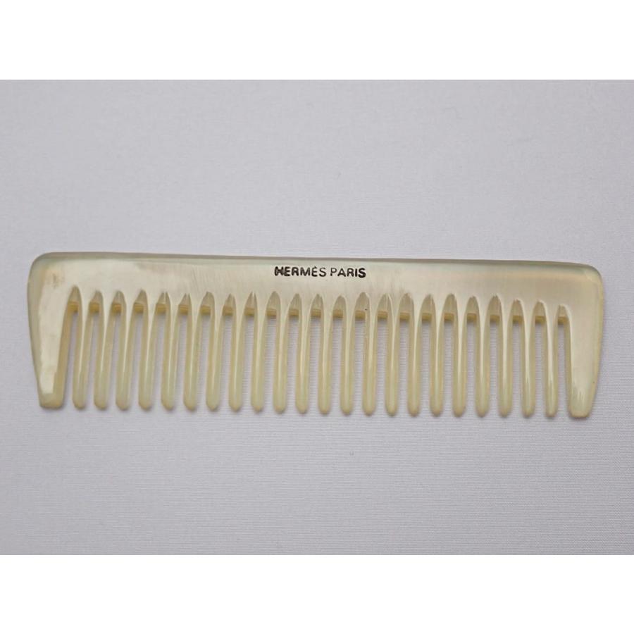 HERMES エルメス コーム 櫛 ブルーケース バッファローホーン