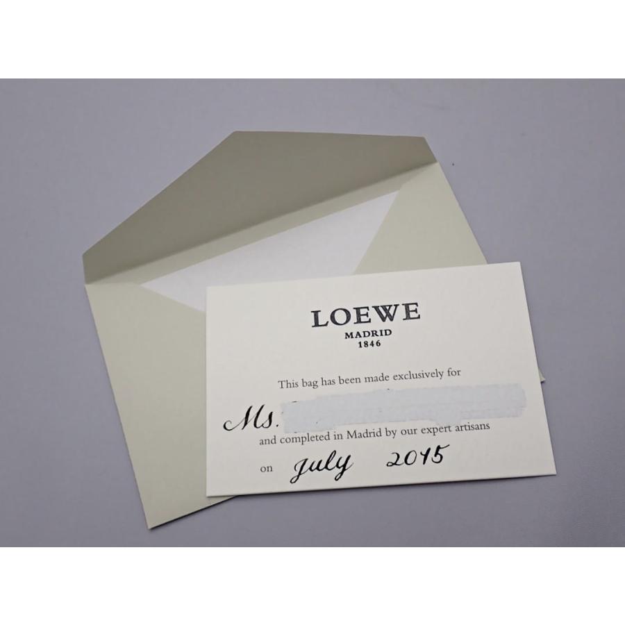 LOEWE ロエベ アトリエ ハンドバッグ アマソナ 36 ベージュｘブラウン イニシャル入り 新品同様品 【送料無料】 A-8144の画像