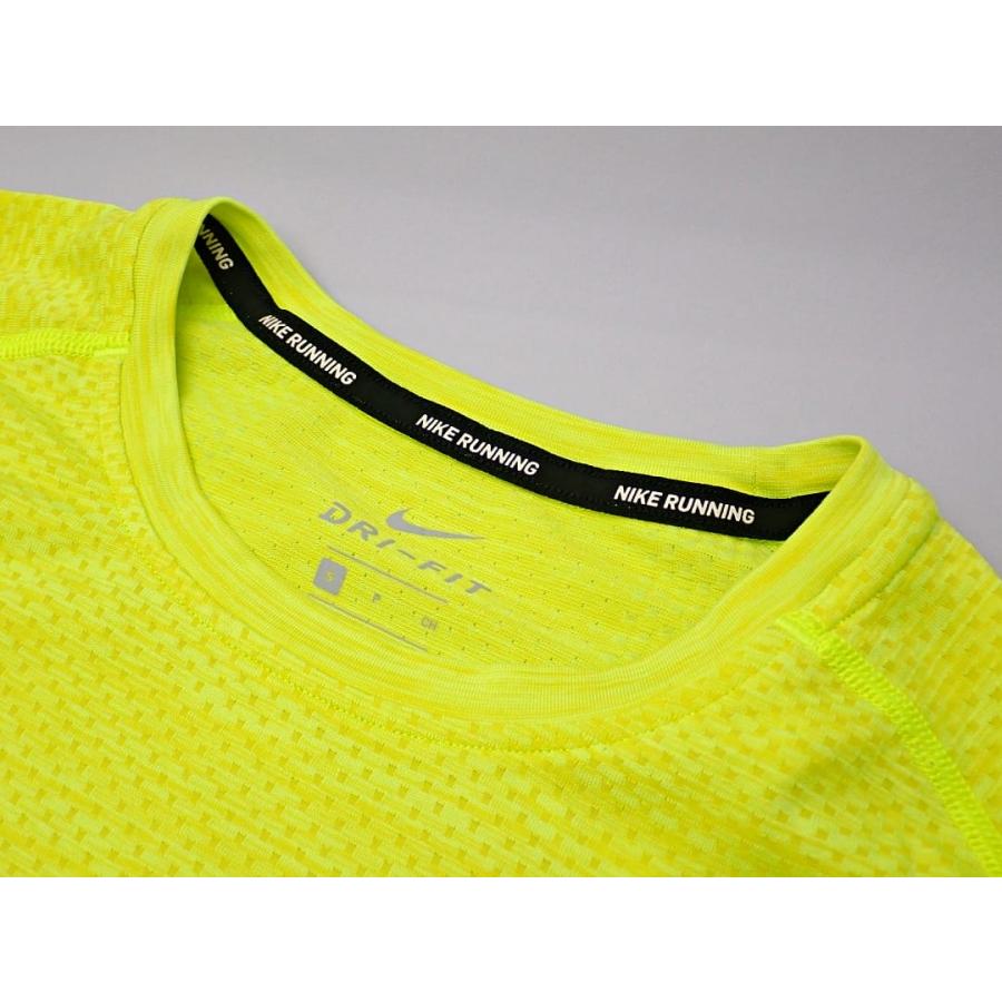 NIKE RUNNING ナイキ メンズ半袖Tシャツ S 833562358 DRIFIT ネオンイエロー 中古B 【送料無料】 A