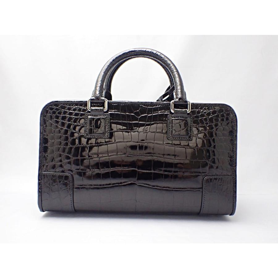 LOEWE（ロエベ） アトリエ ハンドバッグ アマソナ 30 クロコ ブラック