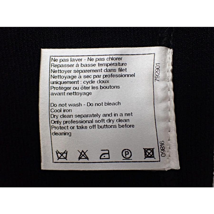 CHANEL シャネル フリル ニット ワンピース ドレス 36 ドラゴン レーヨン ブラック 10A/2010年 上海コレクション 中古A- 【送料無料】 A-8249_19