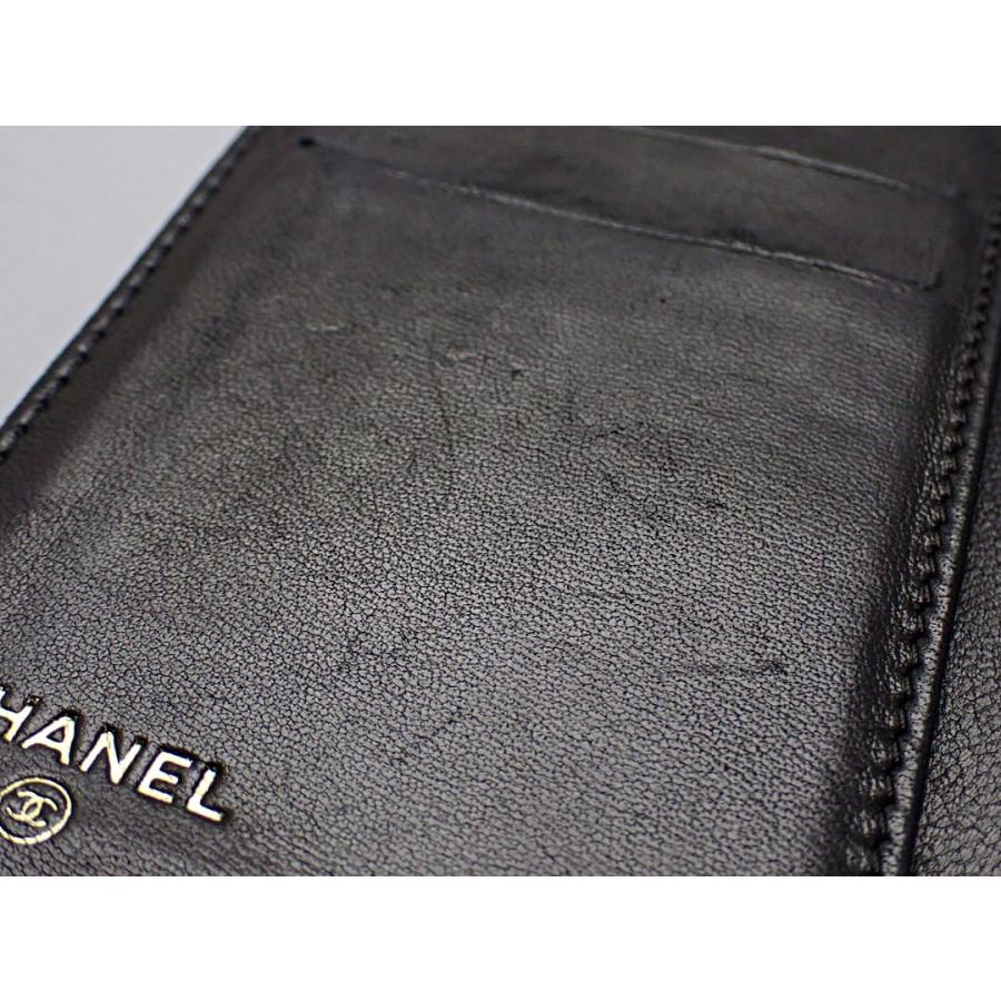 CHANEL シャネル カメリア エンボス 三つ折り 長財布 ラムスキン CHANEL シャネル カメリア エンボス 三つ折り 長財布 ラムスキン