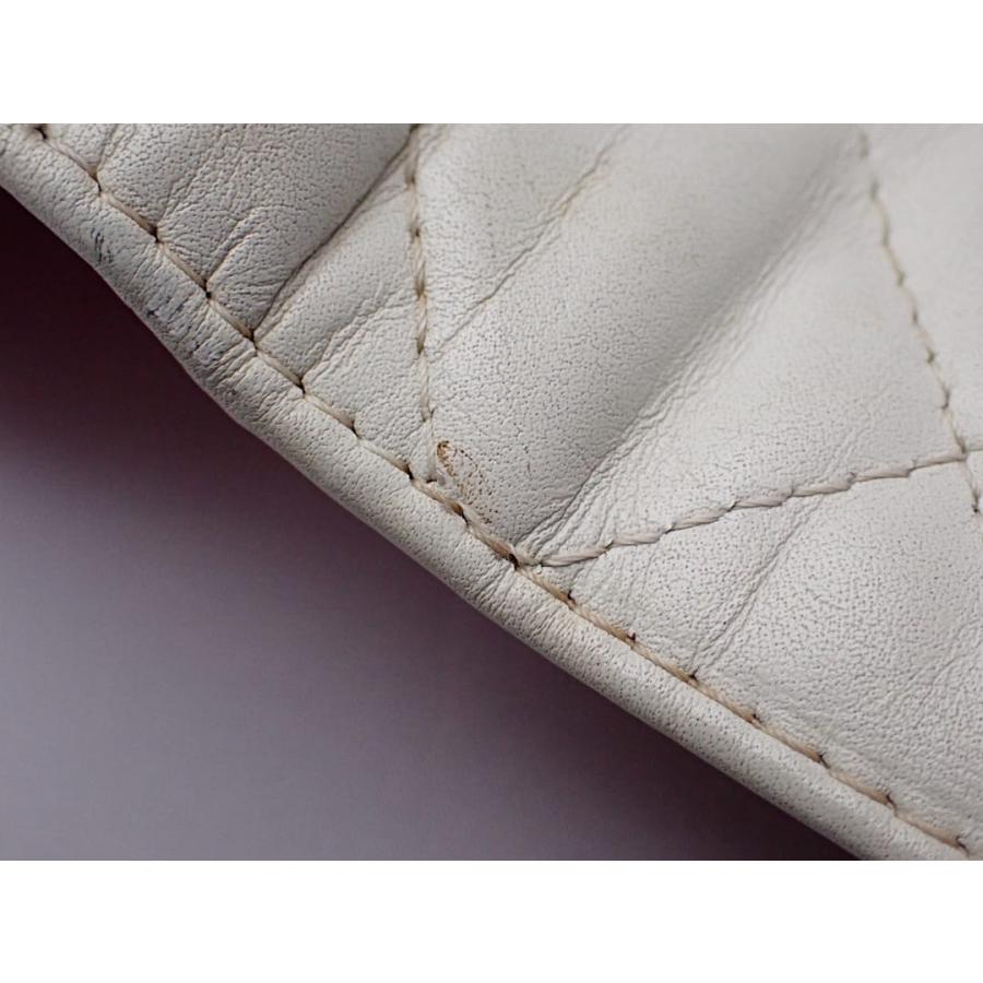 CHANEL シャネル カンボンライン 二つ折り 長財布 ホワイトxブラック