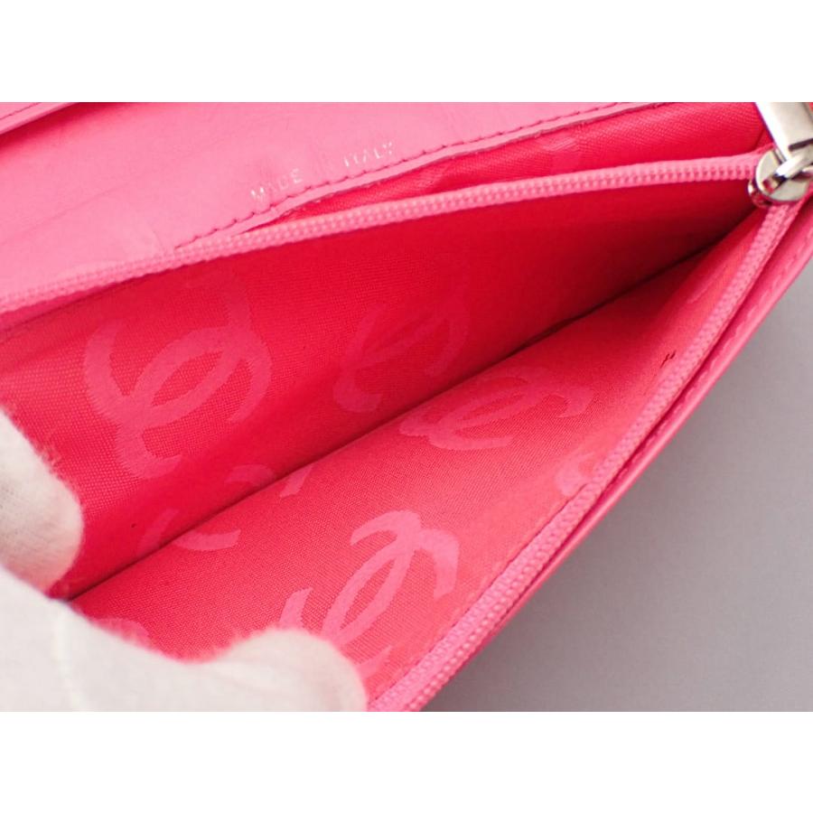 CHANEL（シャネル） カンボンライン 二つ折り 長財布 ホワイトx