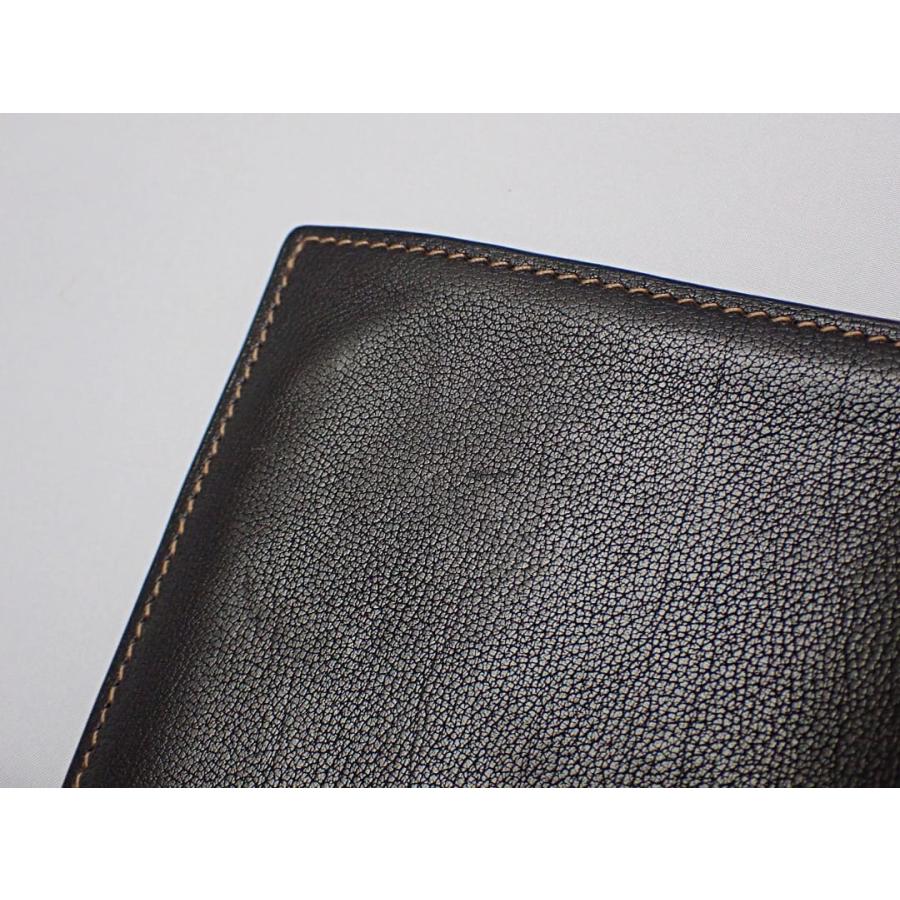 HERMES（エルメス） デミトリー レザー 二つ折長札入 財布 ブラック L 