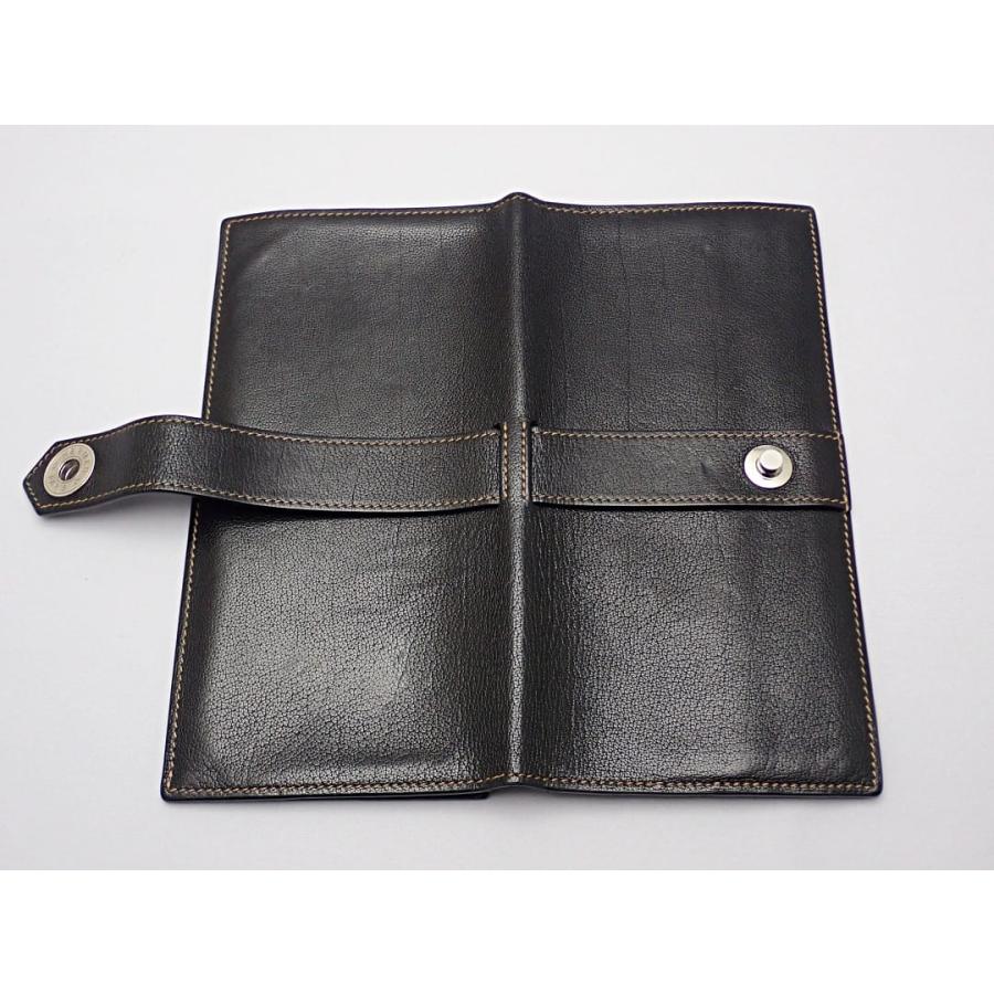 HERMES（エルメス） デミトリー レザー 二つ折長札入 財布 ブラック L 