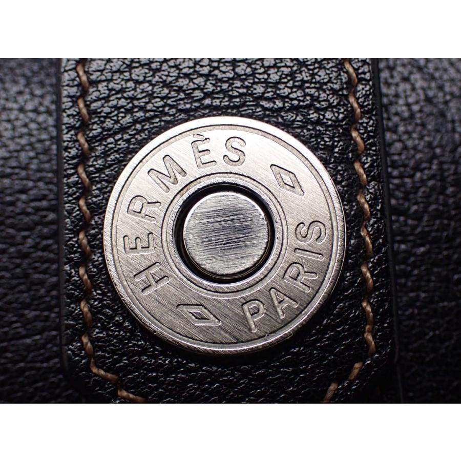HERMES（エルメス） デミトリー レザー 二つ折長札入 財布 ブラック L 