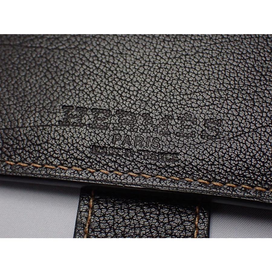 HERMES（エルメス） デミトリー レザー 二つ折長札入 財布 ブラック L 