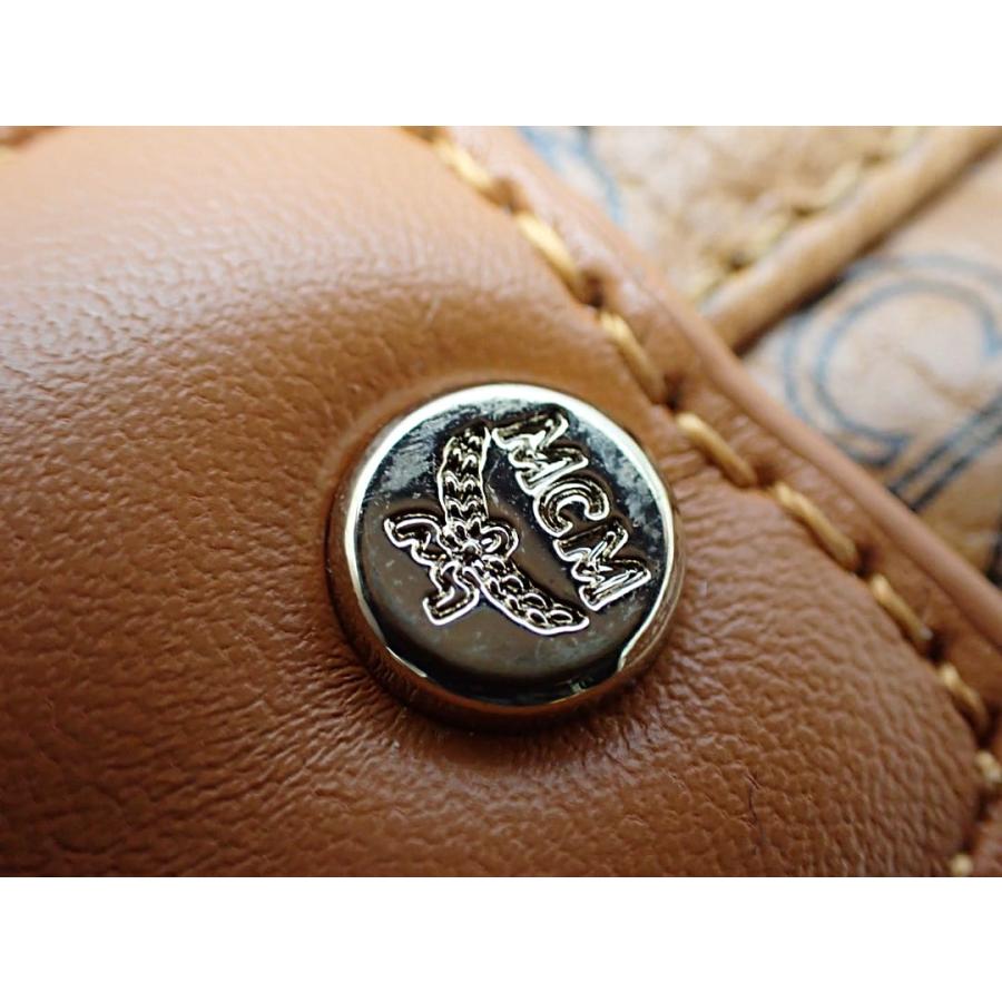 MCM（エムシーエム） スタッズリュック バックパック ブラウン 中古B+
