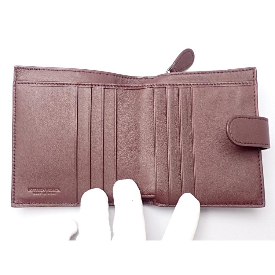 BOTTEGA VENETA ボッテガ ヴェネタ イントレチャート 二つ折り コンパクト 財布 121059 ダークブラウン 中古A+ 【送料無料】 A-8519【質屋出品】 BOTTEGA VENETA（ボッテガ・ヴェネタ） ボッテガ ヴェネタ イントレ