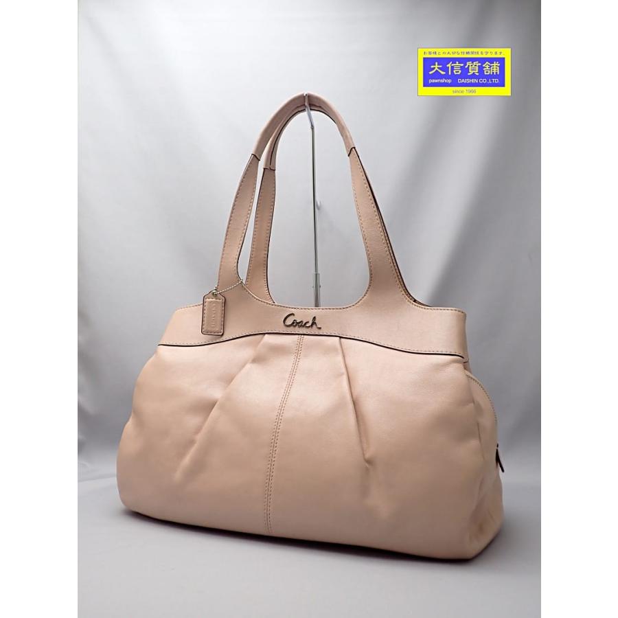 COACH コーチ ショルダーバッグ トート レクシー サッチェル F18829 サーモンピンク 中古B+ 【送料無料】 A-8565【質屋出品】 COACH（コーチ） ショルダーバッグ トート レクシー サッチェル F18829