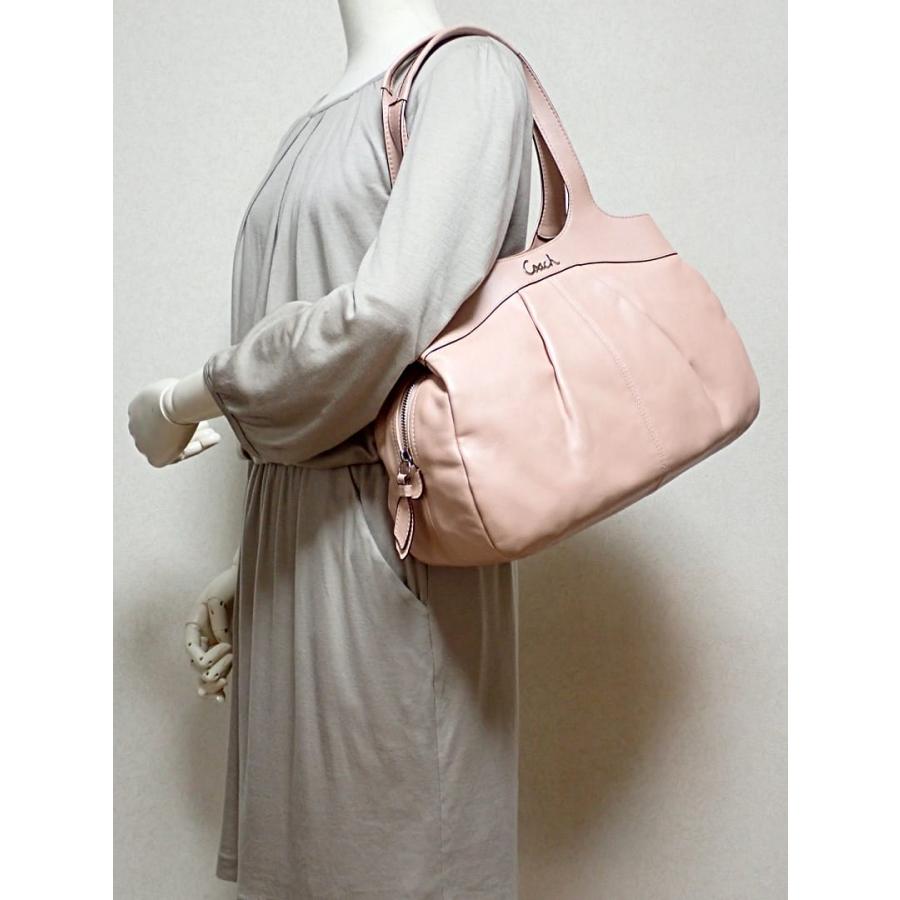 COACH コーチ ショルダーバッグ トート レクシー サッチェル F18829 サーモンピンク 中古B+ 【送料無料】 A-8565【質屋出品】 COACH（コーチ） ショルダーバッグ トート レクシー サッチェル F18829