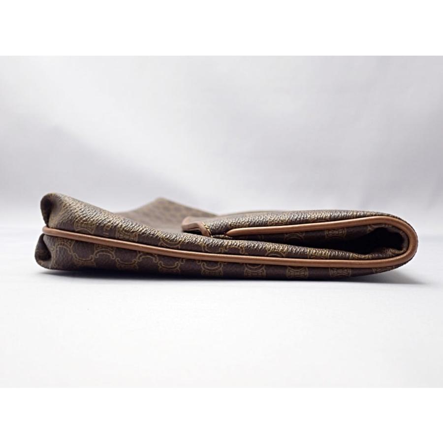 【美品 CELINE 】♥オールドセリーヌ マカダム柄クラッチバッグ CELINE（セリーヌ） オールド マカダム フラップ クラッチバッグ 中古B