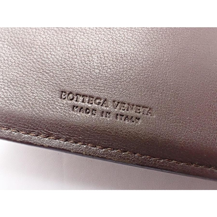 BOTTEGA VENETA ボッテガヴェネタ 二つ折り財布 114074 V0013 2040 ダークブラウン 中古B 【送料無料】 A-8625【質屋出品】 BOTTEGA VENETA（ボッテガ・ヴェネタ） 二つ折り財布 114074 V0013