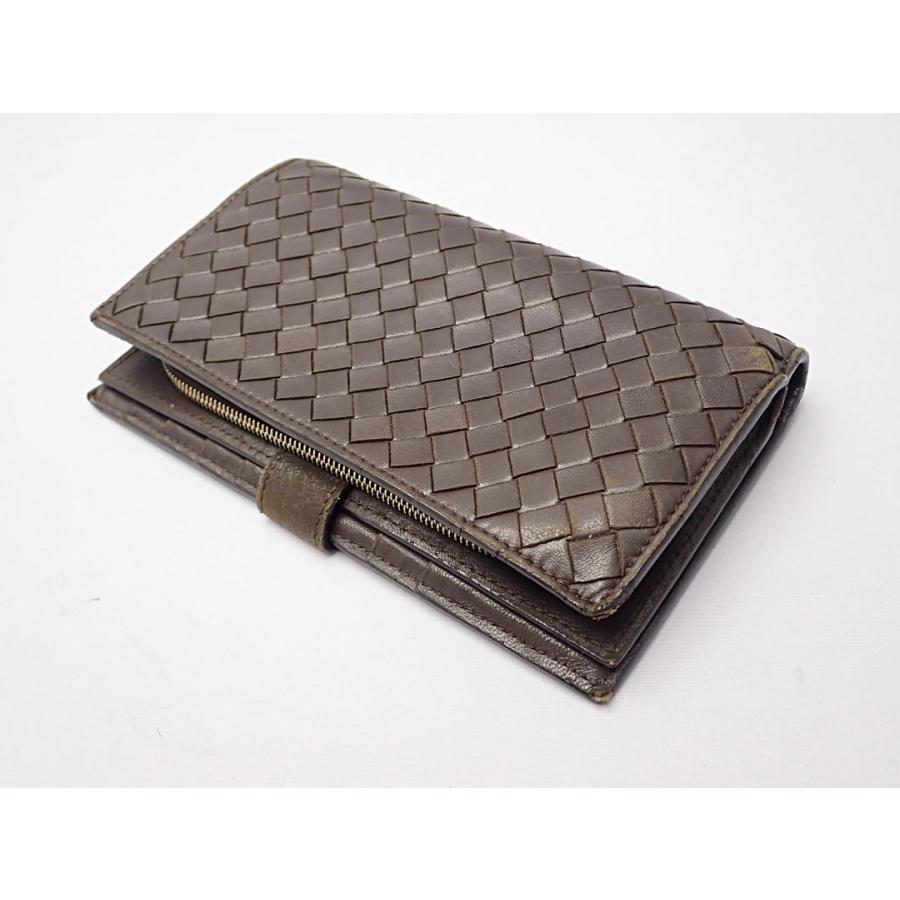 BOTTEGA VENETA ボッテガヴェネタ 二つ折り財布 114074 V0013 2040 ダークブラウン 中古B 【送料無料】 A-8625【質屋出品】 BOTTEGA VENETA（ボッテガ・ヴェネタ） 二つ折り財布 114074 V0013