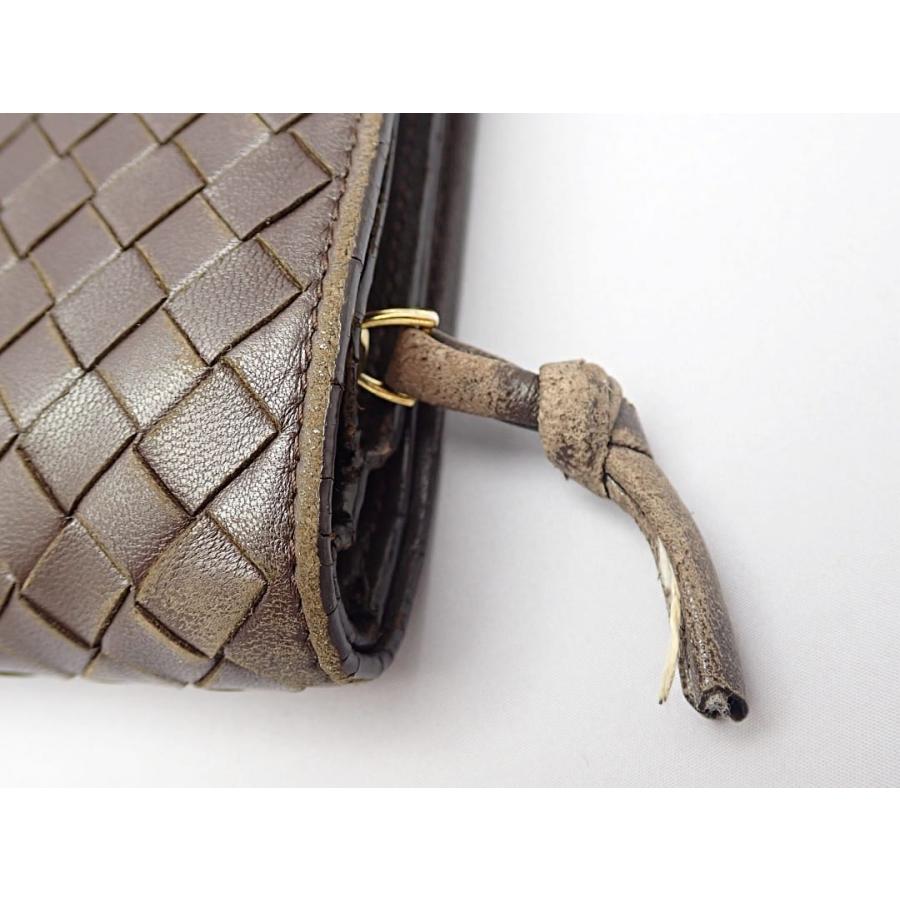 ボッテガヴェネタ　折り財布　ダークブラウン BOTTEGA VENETA（ボッテガ・ヴェネタ） 二つ折り財布 114074 V0013