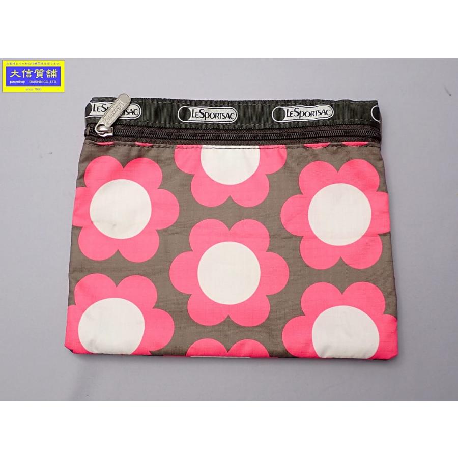 LeSportsac（レスポートサック） フラット ポーチ フラワーモチーフ