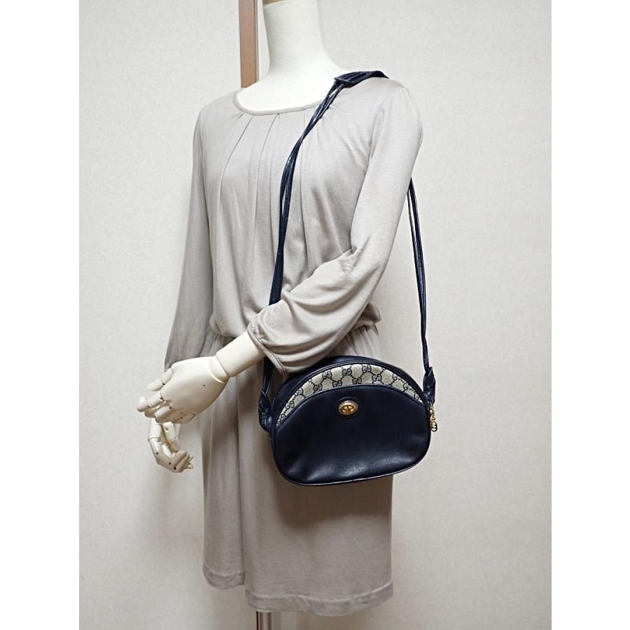 GUCCI（グッチ） オールドグッチ ヴィンテージ ショルダー ネイビー