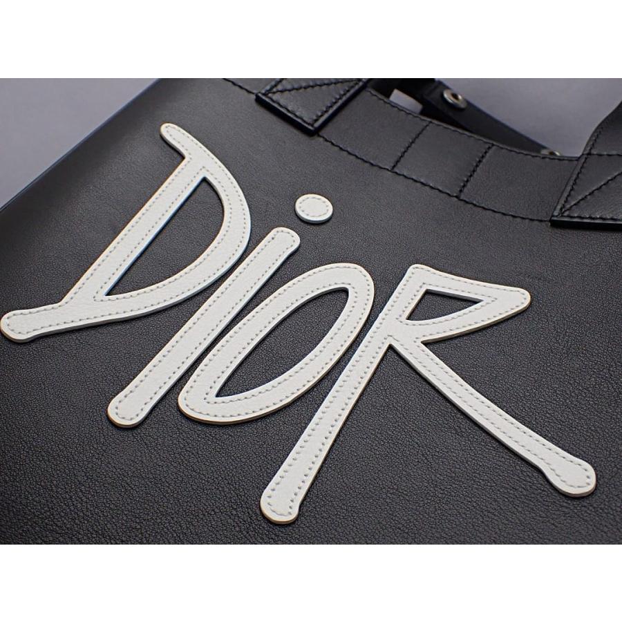 DIOR AND SHAWN ディオール D-DIOR ２WAY ミニトートバッグ ブラック 1DOSH152YZI_H10E 中古B+  【送料無料】 A-8643の画像