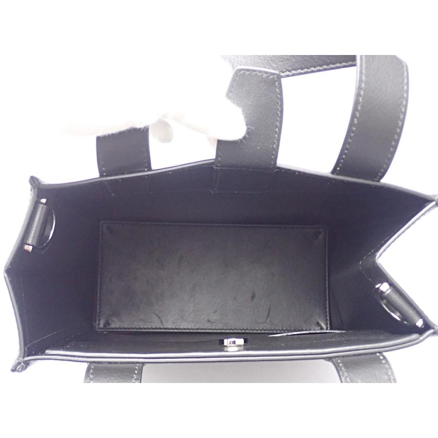 DIOR AND SHAWN ディオール D-DIOR ２WAY ミニトートバッグ ブラック 1DOSH152YZI_H10E 中古B+  【送料無料】 A-8643の画像
