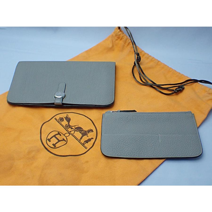 HERMES（エルメス） ドゴンGM 二つ折り 長財布 A刻 エトゥープ