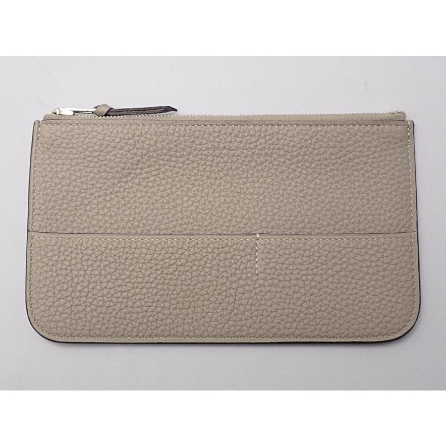 HERMES エルメス ドゴンGM 二つ折り 長財布 A刻 エトゥープ シルバー金具 中古B+ 【送料無料】 A-8699の画像