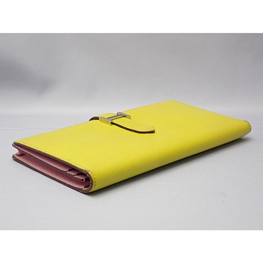 HERMES エルメス ベアンスフレ 二つ折り 長財布 D刻 バイカラー