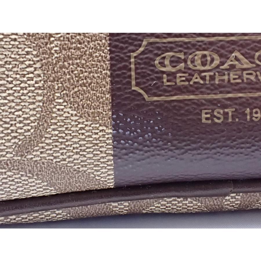 COACH コーチ シグネチャー ヘリテージ ショルダーバッグ F70078 カーキ×ダークブラウン 中古A- 【送料無料】 A-8739【質屋出品】 COACH コーチ シグネチャー ヘリテージ ショルダーバッグ F70078