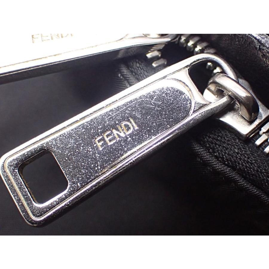 FENDI フェンディ バックパック 7VZ042 A9ZB リュック ブラックｘイエロー 中古B 【送料無料】 A-8751の画像