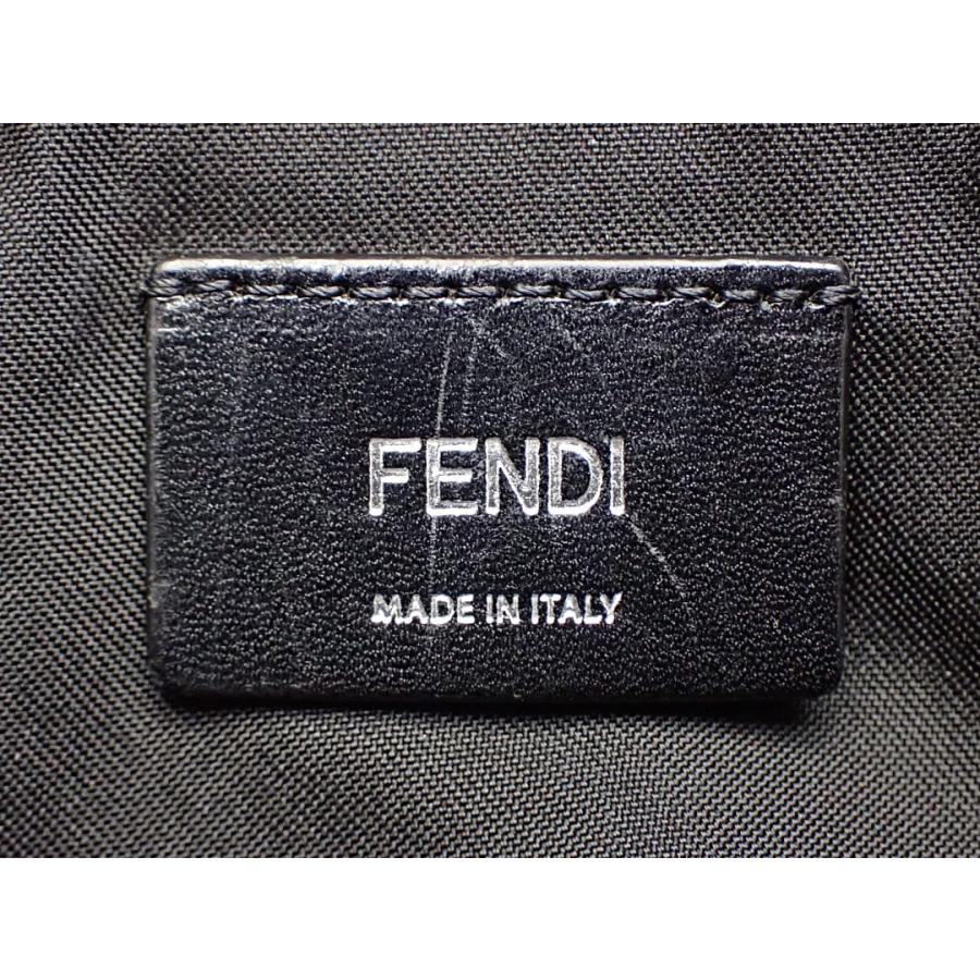 FENDI フェンディ バックパック 7VZ042 A9ZB リュック ブラックｘイエロー 中古B 【送料無料】 A-8751の画像
