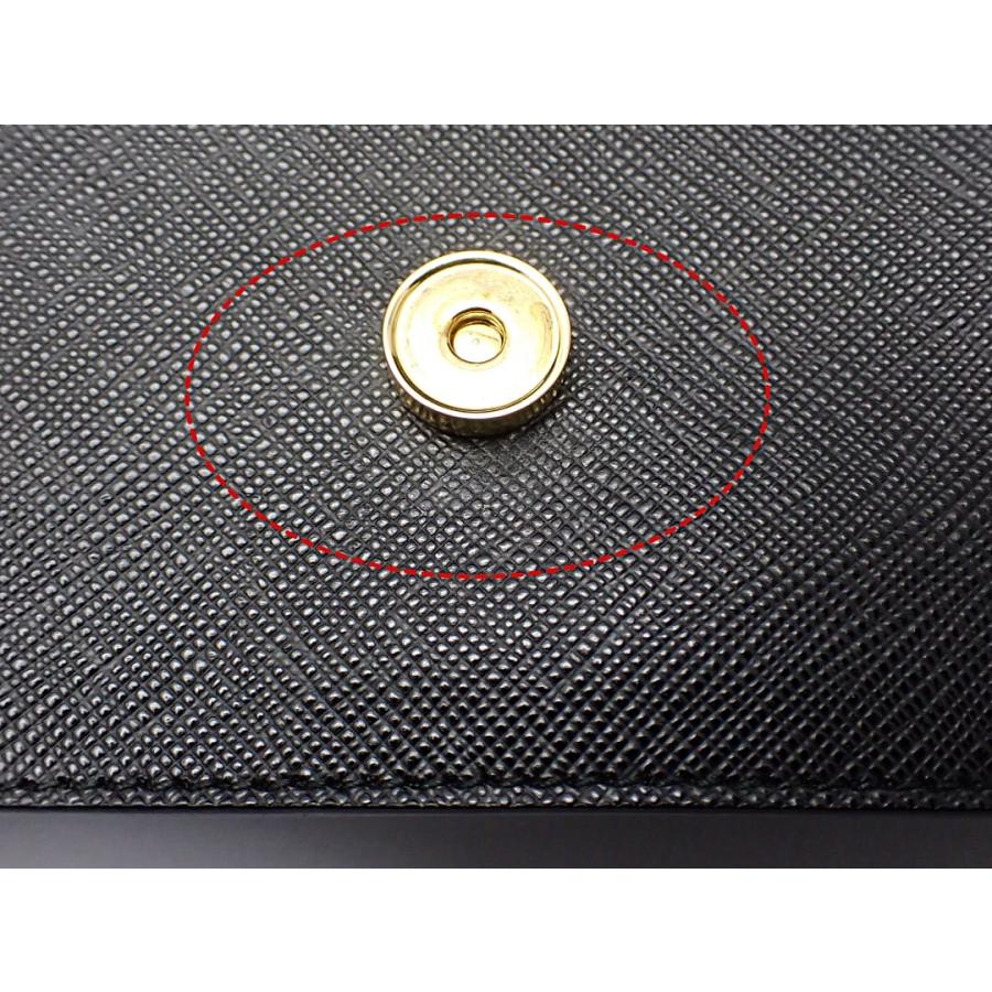 PRADA プラダ ショルダーウォレット BT1009 サフィアーノラクス ブラック 中古B+ 【送料無料】 A-8754【質屋出品】 PRADA（プラダ） ショルダーウォレット BT1009 サフィアーノラクス