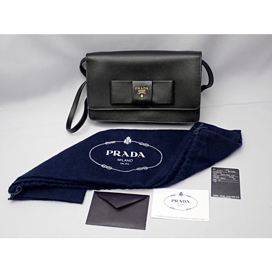 PRADA プラダ ショルダーウォレット BT1009 サフィアーノラクス ブラック 中古B+ 【送料無料】 A-8754【質屋出品】 楽天市場】PRADA プラダ ショルダーウォレット BT1009 サフィアーノ