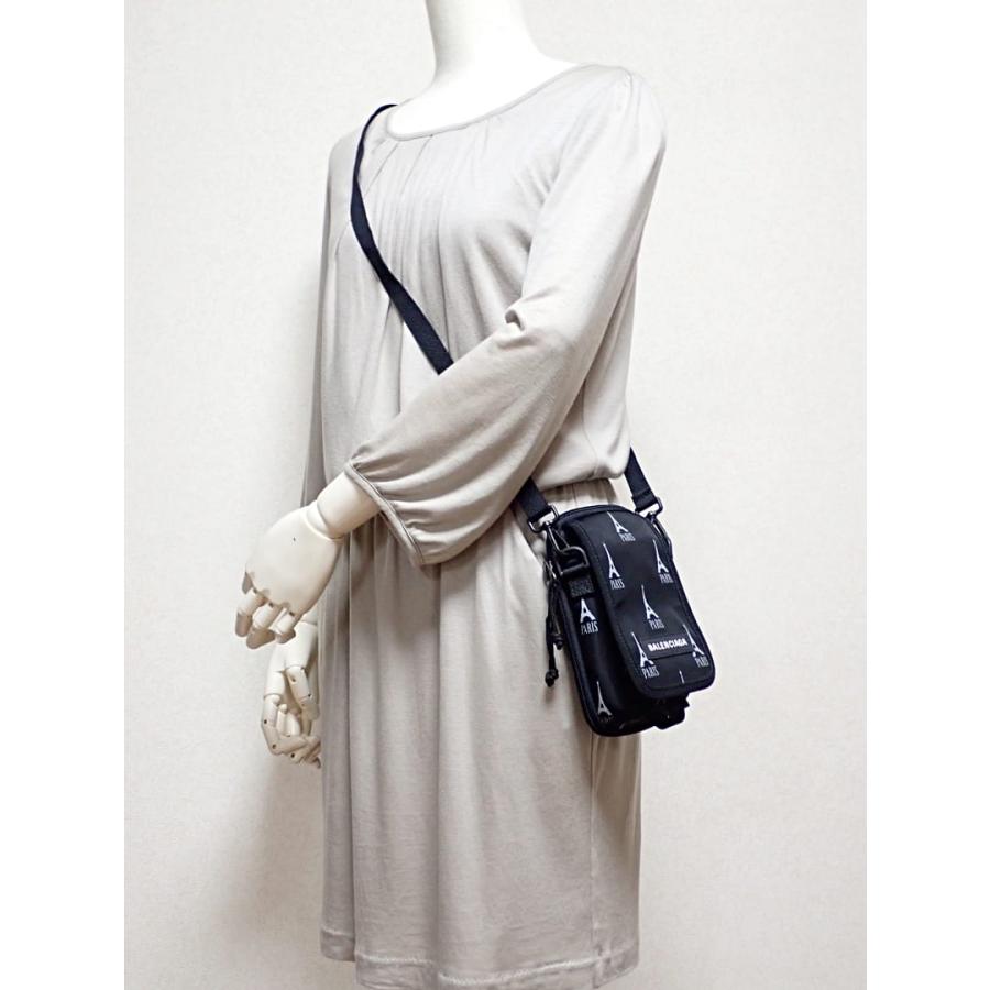 BALENCIAGA バレンシアガ クロスボディ ポーチバッグ 593329 ポシェット エクスプローラー ブラック ナイロンキャンバス 中古A- 【送料無料】 A-8756_10