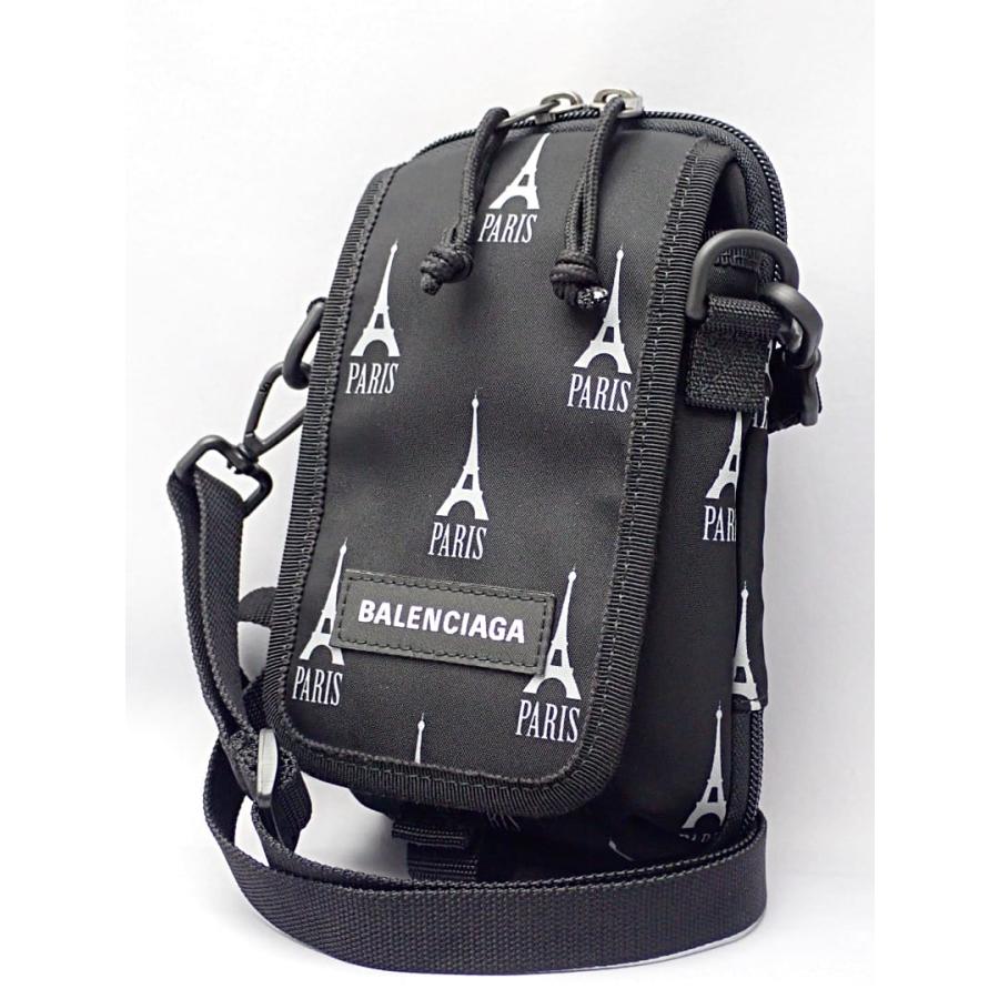 BALENCIAGA バレンシアガ クロスボディ ポーチバッグ 593329 ポシェット エクスプローラー ブラック ナイロンキャンバス 中古A- 【送料無料】 A-8756_1