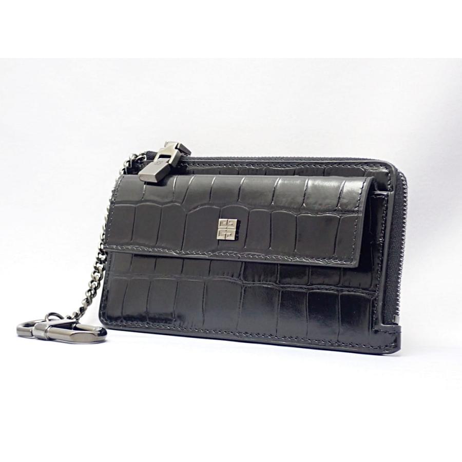 新品 ペリーコ　オープントゥフラットパンプス　37 23.5cm GIVENCHY ジバンシー ジップ カードホルダー クロコ型押しレザー