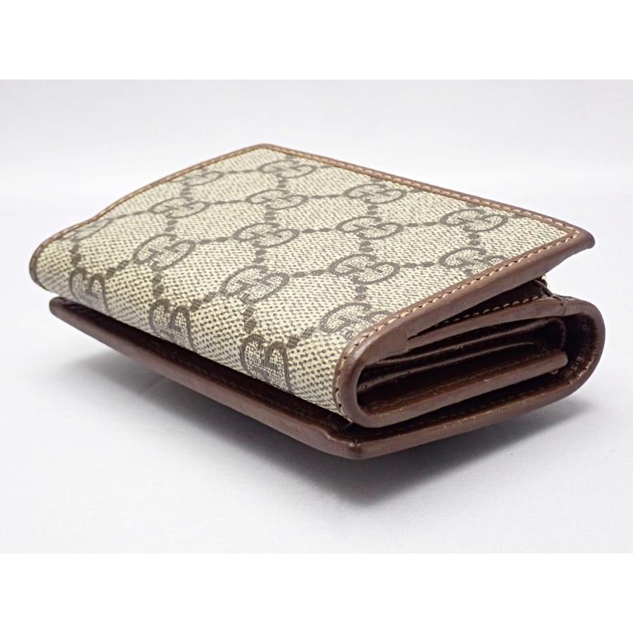 GUCCI グッチ ホースビット ベージュ アイボリー ゴールド金具 GGスプリームキャンバス 644462 折り財布 コンパクトウォレット レディース 601787 【中古】 GUCCI - GUCCI グッチ ホースビット ベージュ アイボリー ゴールド金具