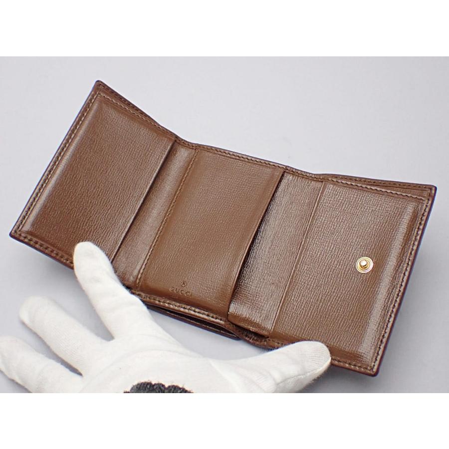 GUCCI グッチ GGスプリーム ホースビット コンパクトウェレット 3つ折り財布 644462 ベージュ 中古A- 【送料無料】 A-8767【質屋出品】 GUCCI（グッチ） GGスプリーム ホースビット コンパクトウェレット 3