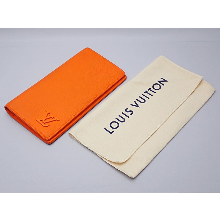 ルイヴィトン 長財布 ポルトフォイユ ブラザ オレンジ アエログラム 2