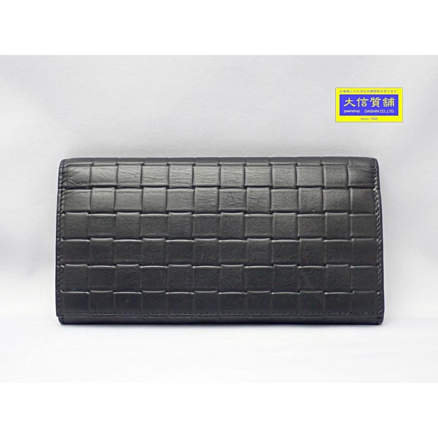 美品】ボッテガヴェネタ 長財布 プリントグリッドカーフ ラウンド