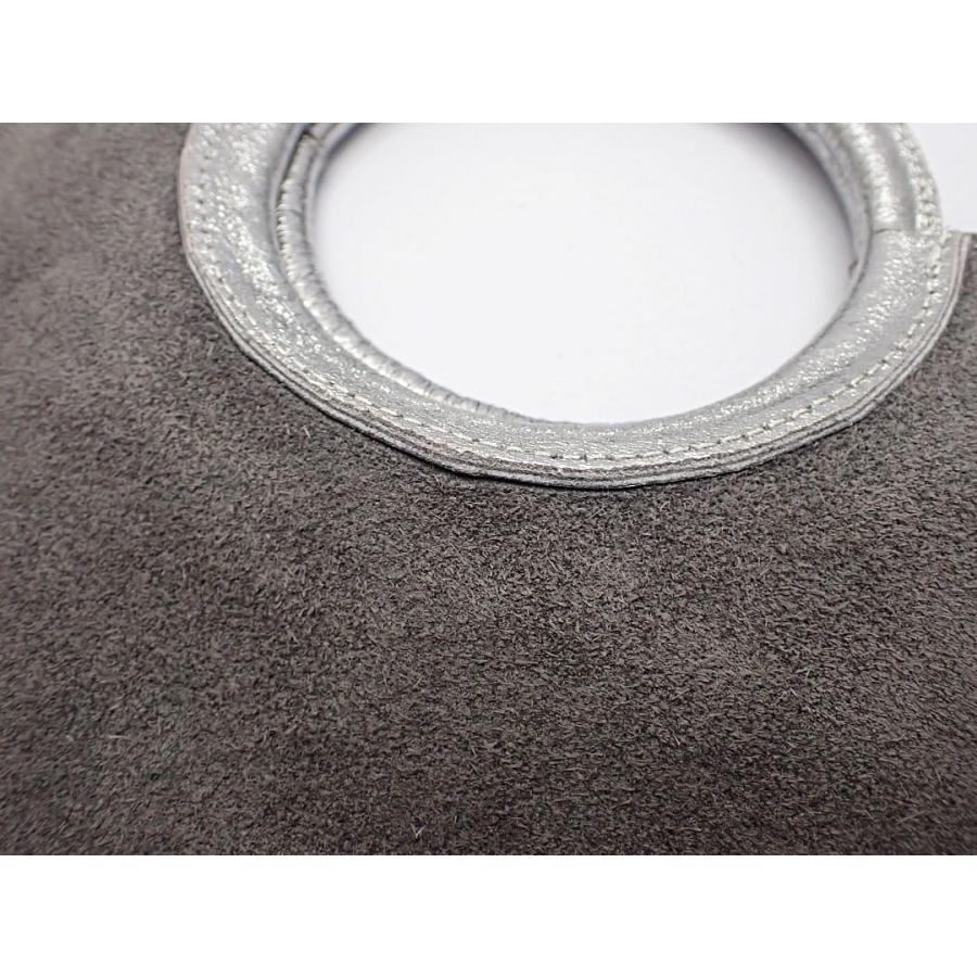 LAURA DI MAGGIO ローラディマッジオ ２WAY ショルダーバッグ チェーンストラップポーチ付き シルバーメタリック 中古B 【送料無料】 A-8870の画像