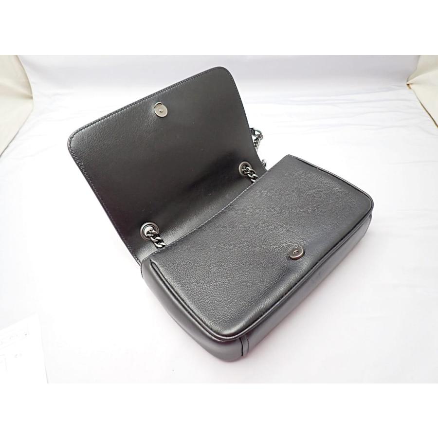 PRADA プラダ スタッズ チェーン ショルダーバッグ 1BD147 ホワイトｘブラック レザー 中古B+ 【送料無料】 A-8949の画像