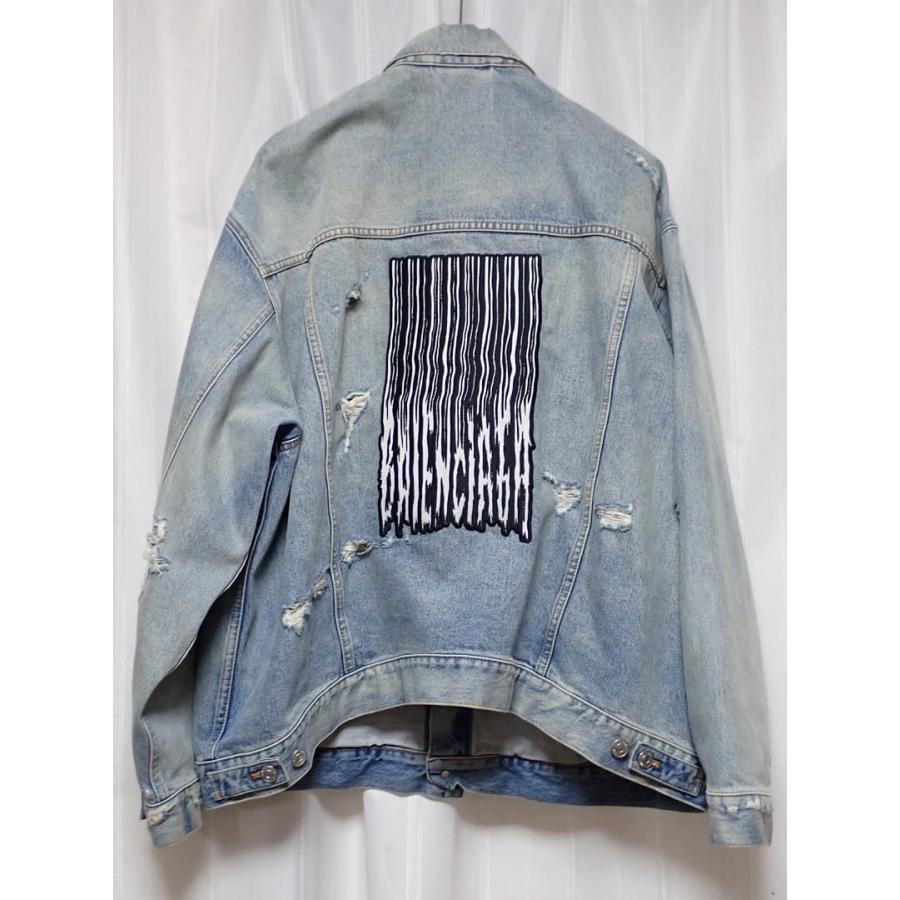 Justy様ご依頼★バレンシアガ オーバーサイズバックロゴデニムジャケット BALENCIAGA（バレンシアガ） 22SS ALL OVER LOGO DENIM JACKET オール